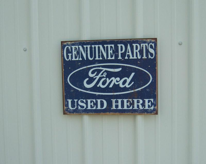 Ford parts tin sign car truck vintage style early ford script new nice gift nr