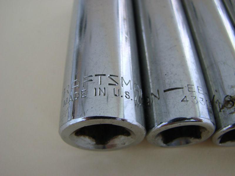 Lot of 4 Sears Craftsman 3/8