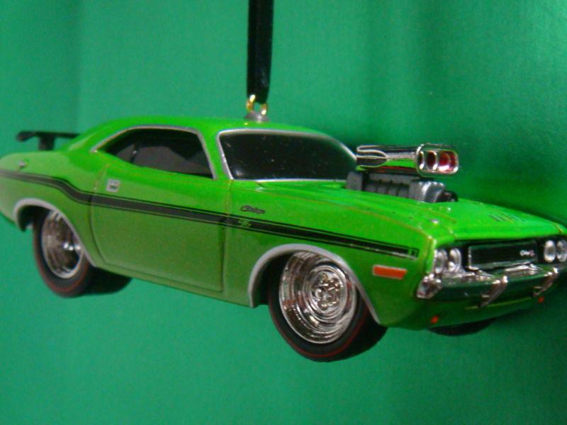1970 '70 dodge challenger green christmas tree ornament