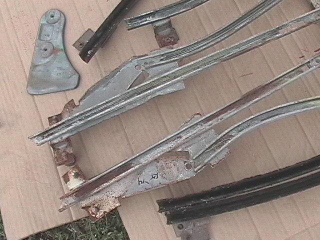 66-67 gto oem gm rear window tracks