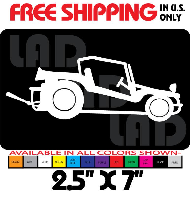 Street dune buggy lowered vw vinyl decal sticker 2.5" x 7" manx