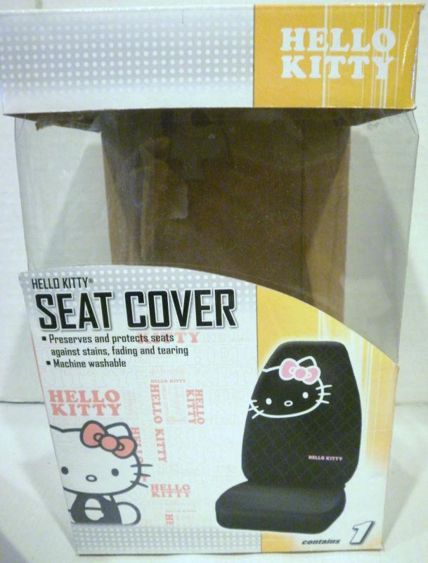 New black sanrio hello kitty seat cover for low back or high back buckets seats