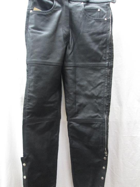 River road women's 5 pocket leather motorcycle pants 8