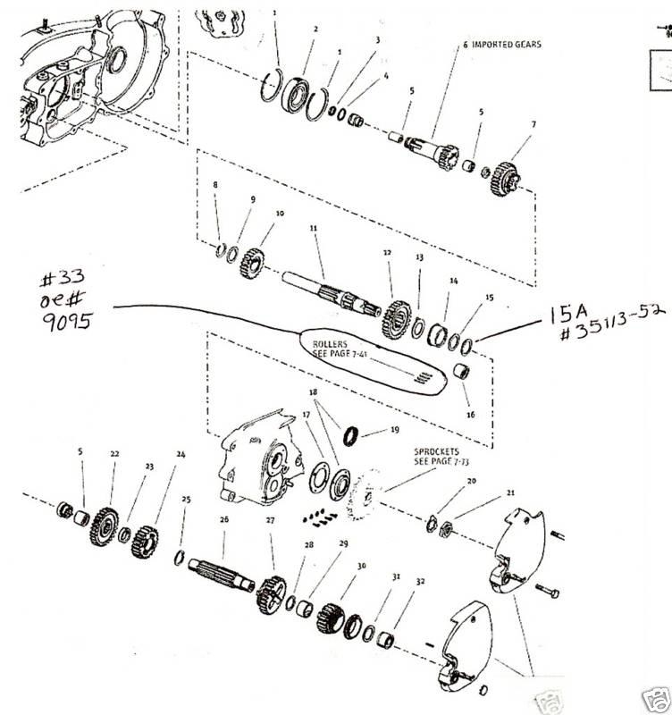 SPORTSTER TRANSMISSION,COUNTERSHAFT 3rd GEAR,RPLS. HD# 35709-54B,FITS 1954/1990, US $49.95, image 3