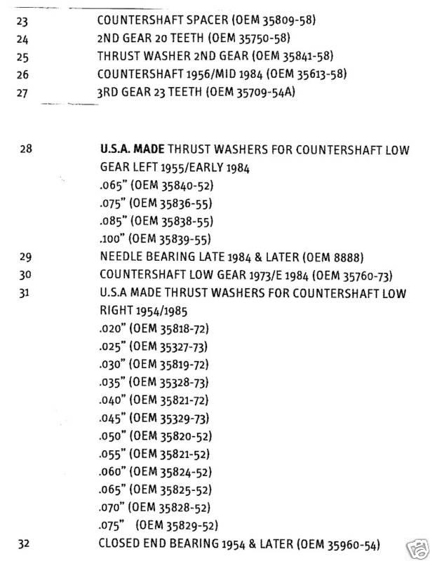SPORTSTER TRANSMISSION,COUNTERSHAFT 3rd GEAR,RPLS. HD# 35709-54B,FITS 1954/1990, US $49.95, image 5