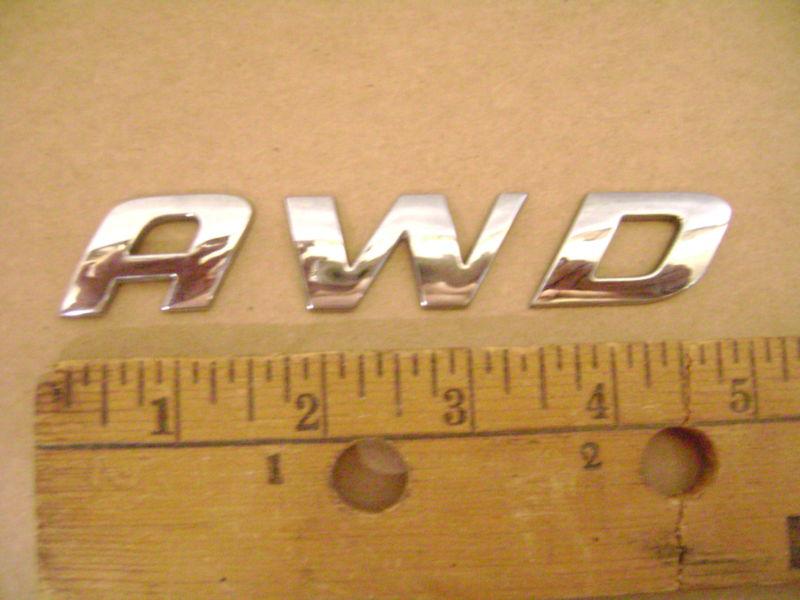 Awd chrome letter emblem sticker ford explorer focus nissan toyota saab