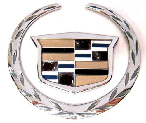 03-05 cadillac deville dts dhs chrome trunk emblem badge