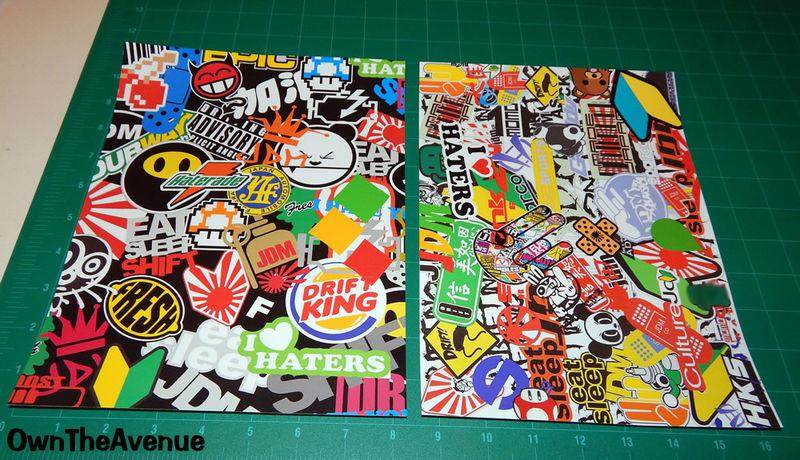 Two sticker bomb graffiti wrap sheets jdm - 7.5" x 10.5" inches #a dailyauction