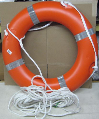 Plastimo reflexite solas 30&#034; life ring with 100&#039; 3 strand rope
