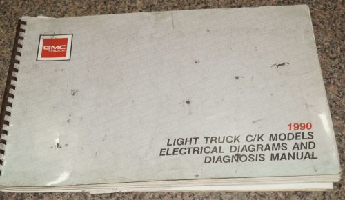 1990 gmc c/k pickup truck oem electrical diagnosis &amp; wiring diagrams manual