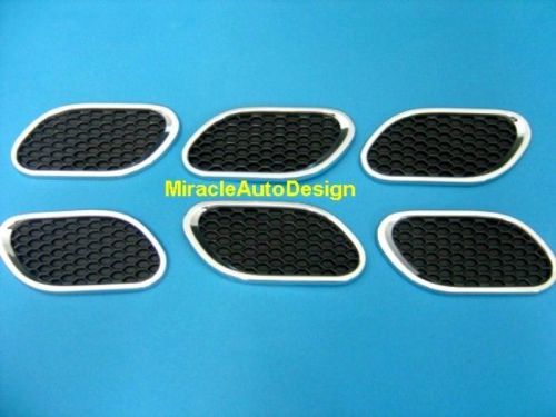6 pcs maserati look exterior air vent set for mercedes benz bmw audi vw porsche