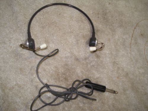 Vintage aviation pilot headset telex htw2a head set ear phones faa-ts0-c57 cat b