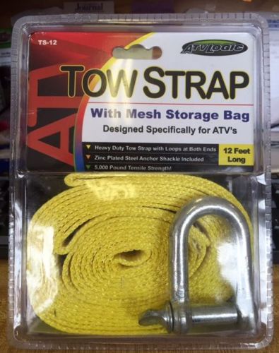 Atv tow strap w/ mesh storage bag