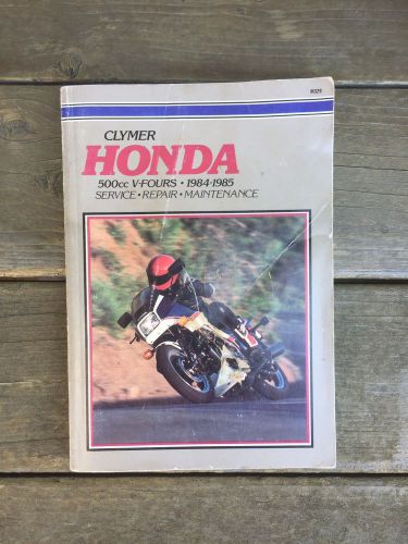 Clymer honda 500cc 1984-1985 motorcycle repair manual with 1986 supplement