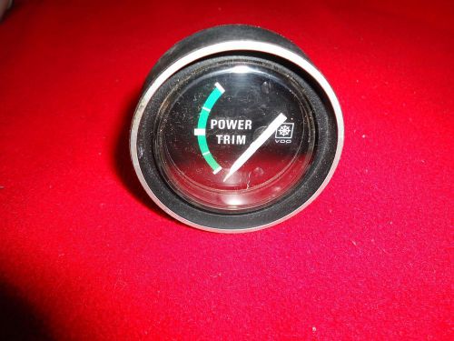 Vdo  2" power trim gauge black face &amp; bezel 072  / marine / boat