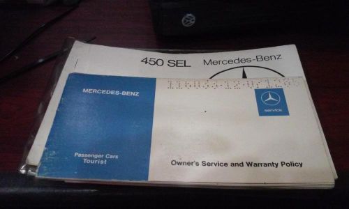 Mercedes mercedes 280 owners manual  1977