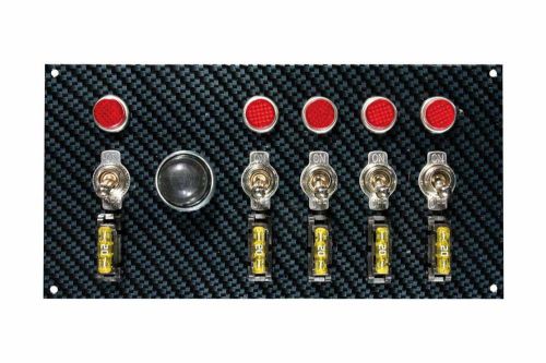Moroso dash mount switch panel 7-3/4 x 4 in carbon fiber look p/n 74139