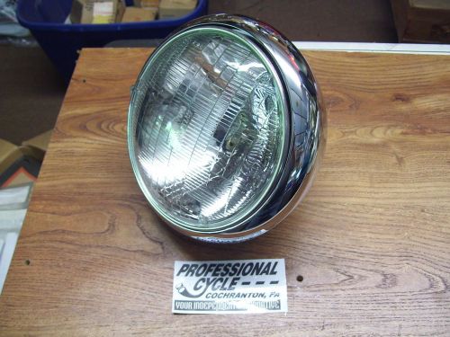 Harley davidson 01 flstf fat boy excellent headlight assembly oem halogen