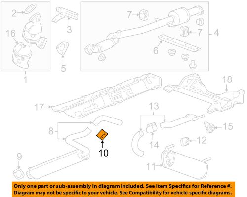Chevrolet gm oem 11-15 cruze 1.4l-l4 exhaust-center muffler clamp 13278368