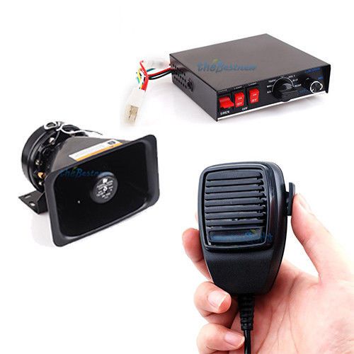 100w alarm electronic siren/pa/public speaker electronic siren box microphone pa