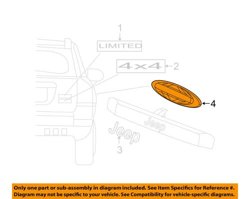 Jeep chrysler oem 11-15 patriot lift gate-emblem badge nameplate 55373006aa