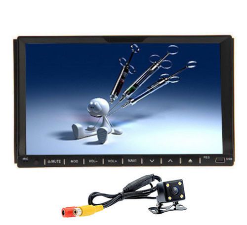 Camera+samsung core double 2din 7&#034;car stereo radio dvd player ipod bluetooth tv