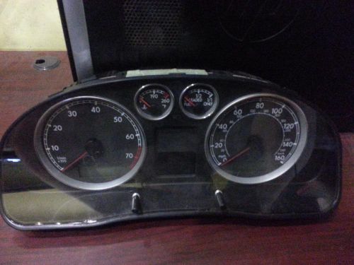 Volkswagen passat speedometer (cluster), 160 mph, w/o plant code vin p; thru v