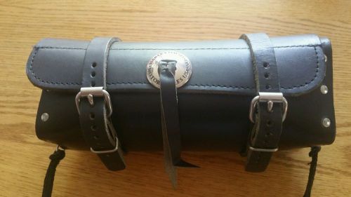 Harley davison black leather tool bag