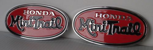 Honda mini-trail z50a k2 oval tank emblems/badges (set of 2) 1971-1972