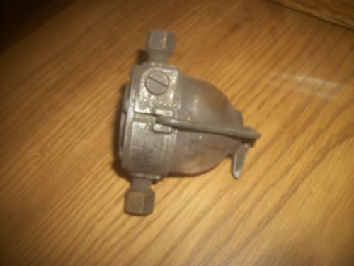 Lot d vintage car / truck glass bowl fuel filter / sediment bowl