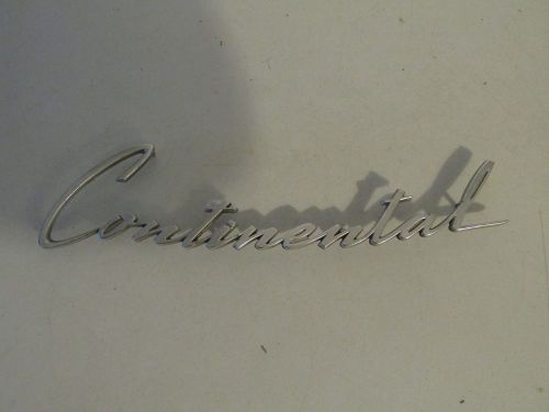 Original vintage 1961 lincoln continetal script  quarter panel emblem