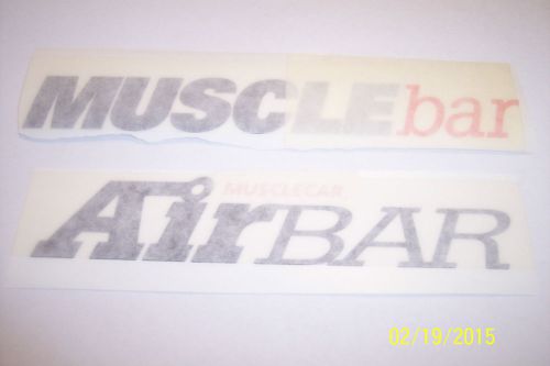 6&#034; muscle car air bar decal, &amp; muscle bar 6 3/4&#034; decal black &amp; red lettering