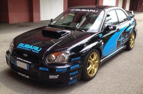 Subaru impreza wrx sti 02 / 08 black decals stickers adesivi