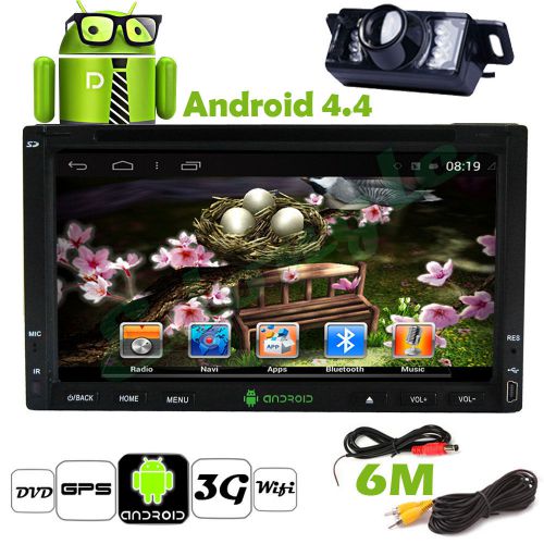 7" capacitive android 4.4 os 2 din car dvd player gps navi wifi 3g stereo+camera