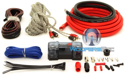 Cerwin vega cak4 4 gauge subwoofers speakers complete amplifier wire install kit