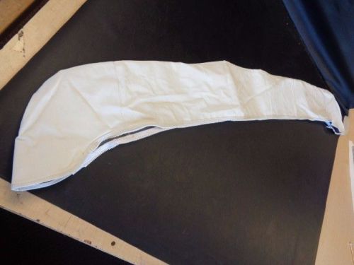 Bimini boot white with white zipper 66 5/8" x 7 1/8" marine boat