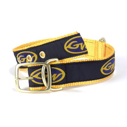 Grady white boats buddy dog collar navy/yellow x-large