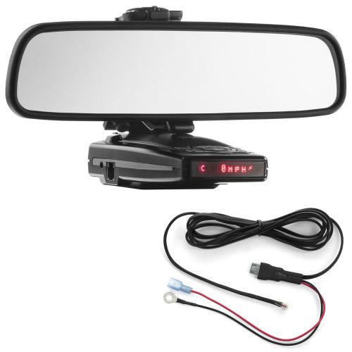 Mirror mount radar detector bracket + direct wire cord - escort 9500ix, redline