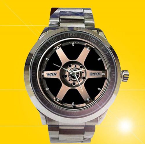 New arrival volk te37 rays porsche rim sport design metal wristwatches