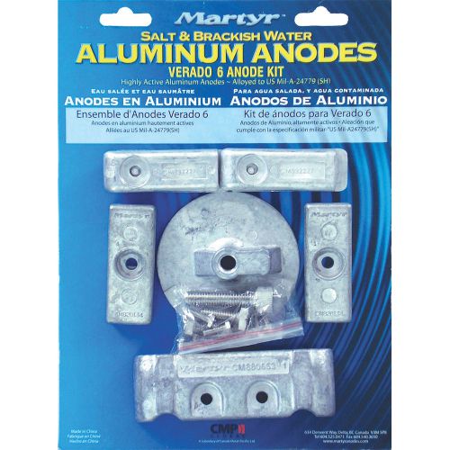 Canada metal martyr aluminum anode kit mercury verado 6 outboard cmverado6kita