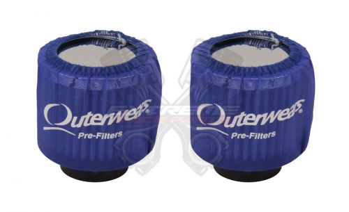 Outerwears breather pre-filter shielded no top 3&#034; blue air cleaner 2 pack