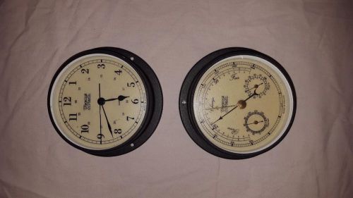Marine weens &amp; plath clock &amp; barometer combo freshwater sailboat nautical