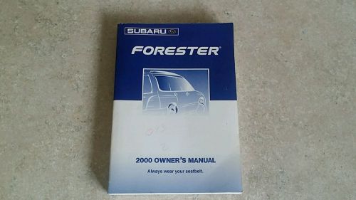 2000 00 subaru forester owners manual literature book/guide