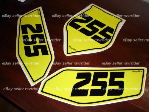Trackday or race numberplate decal sticker set fits a bmw  s1000rr 09-14