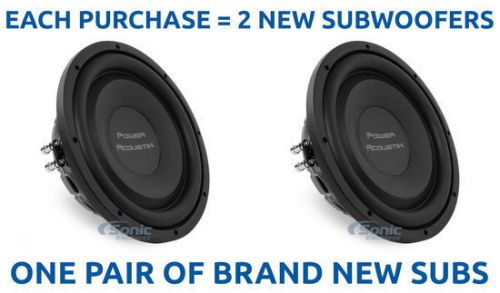 2) power acoustik thin-124 2000w 12" thin dual 4-ohm shallow car subwoofers