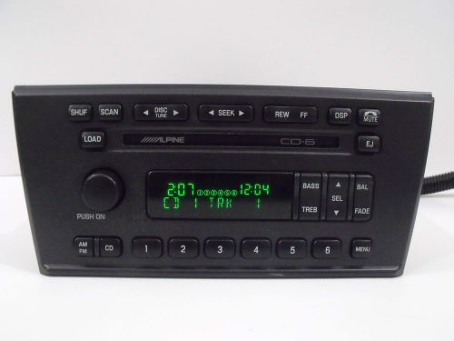 2001-2002 lincoln ls alpine radio 6 disc cd changer oem # yw4f-18c815-bc #1037