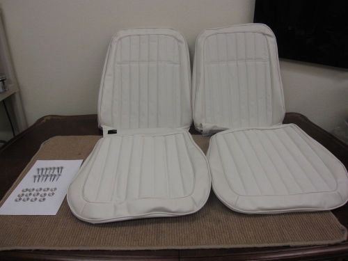 1969 camaro deluxe comfort weave white seat covers front bucket and rear d2424