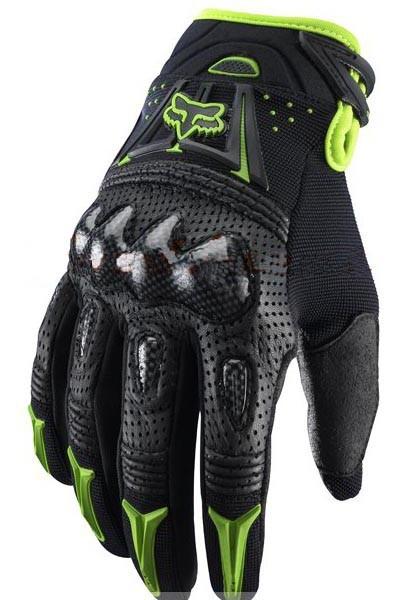 New green off road racing motocross carbon fiber atv cycling gloves size large