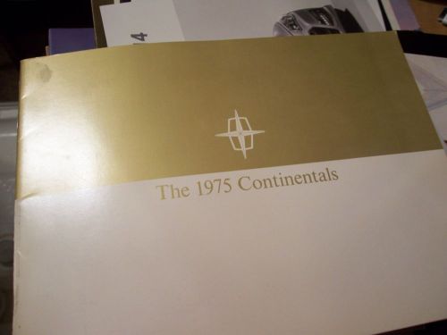 1975 lincoln continental    brochure