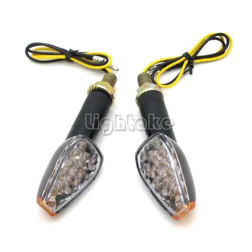 2pcs led motorcycle turn signal indicator light amber bulb 12v